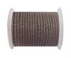 Round Braided Leather Cord-SE-03-4mm