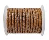Round Braided Leather Cord SE/PB/11-Antique Brown - 4mm