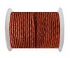 Round Braided Leather Cord SE/B/2016-Brick - 4mm