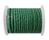 Round Braided Leather Cord SE/B/523-Moss Green-4mm