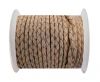 Round Braided Leather Cord SE/B/2000-Vintage Beige - 4mm