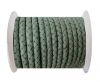 Round Braided Leather Cord SE/B/616-Pastel Mint - 4mm