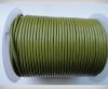 Round Braided Leather Cord SE/R/22-Olive Green - 8mm