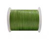 Round Leather Cord SE/R/Metallic Olive Green - 2mm