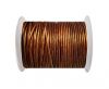 Round Leather Cord SE/R/Metallic Copper - 3mm