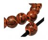 Snake Wooden Beads- Orange -16mm,Hole 6mm