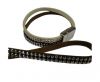 Suede Cord with studs-5mm-Silver-Brown