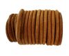Round Hairy Leather -5mm-Vintage Tan 