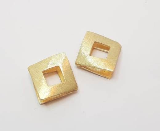 Gold plated Brush Beads - 15004
