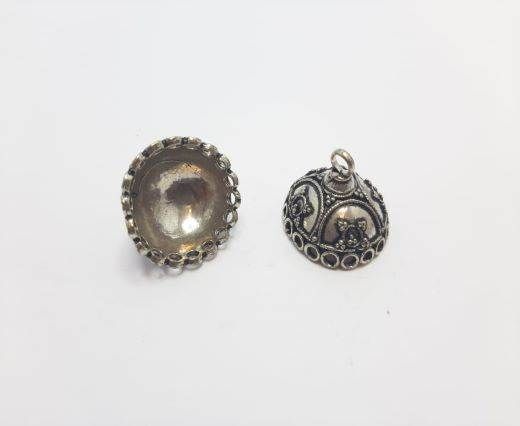 Antique Silver Plated beads - 44148