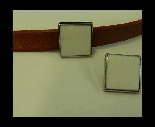 Zamak part for leather CA-4827-10*3mm-White