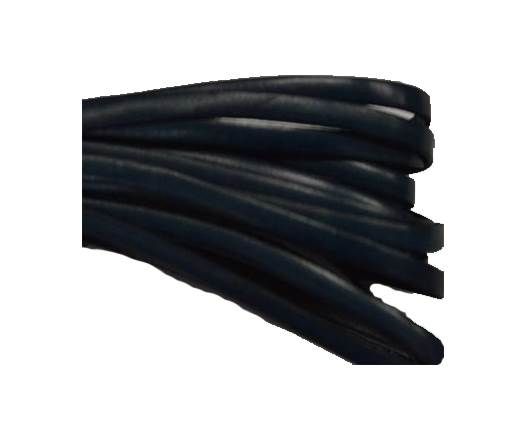 Flat Leather Italian - 5mm - Dark Blue