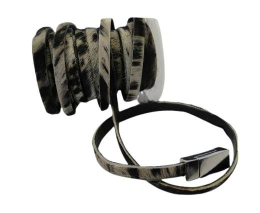 Hair-On Leather- White Zebra-5mm