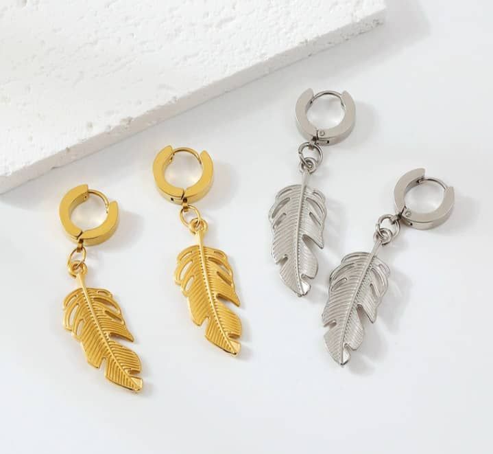 Stainless Steel Earnings - SSEAR49-PVD Gold plated