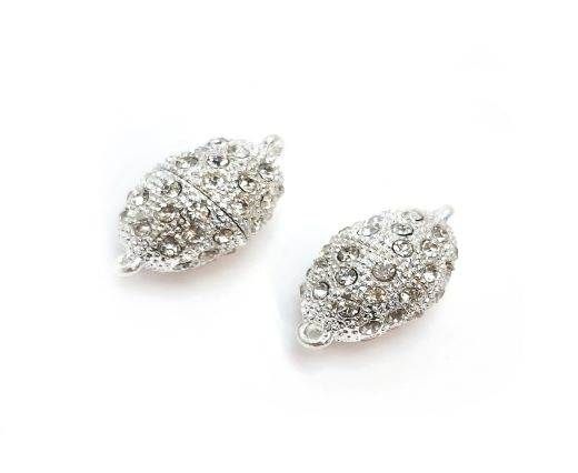 Magnetic Clasps, Zamak, Silver, MG3-16mm