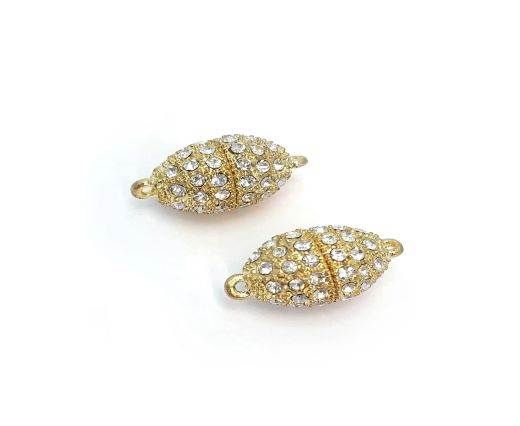 Magnetic Clasps, Zamak, Gold, MG3 - 14mm