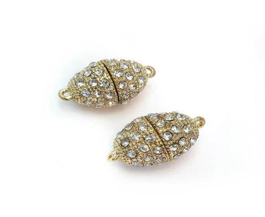 Magnetic Clasps, Zamak, Gold, MG3 - 18mm