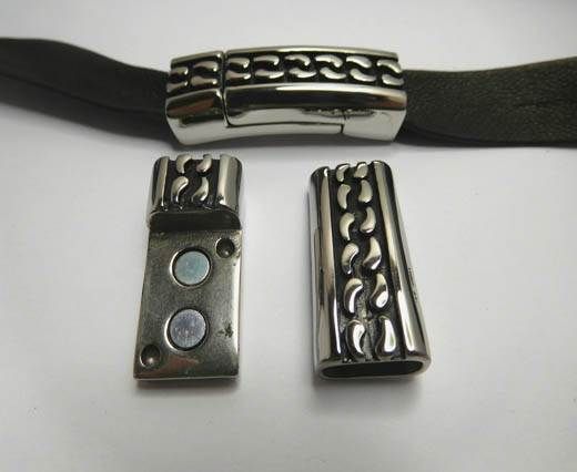 Stainless Steel Magnetic clasps - MGST-238-12*6mm-Steel