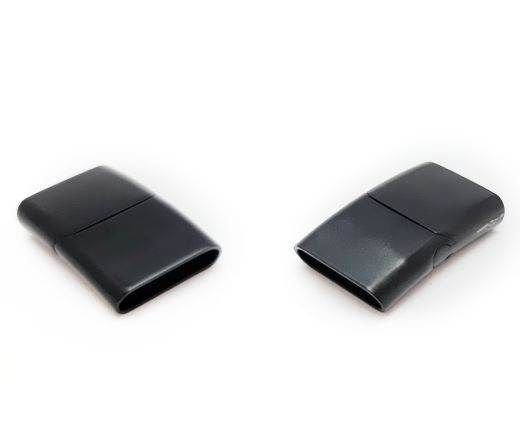 Stainless Steel Magnetic Clasp,Matt Black,MGST-32-16*5mm