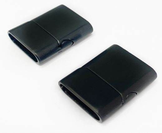 Stainless Steel Magnetic Clasp,Black Matt,MGST-32-18*5mm