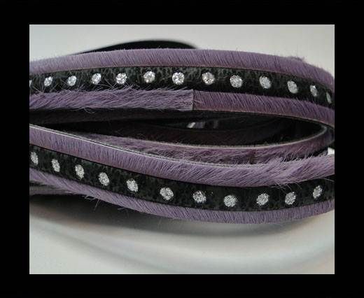 Real Pony Flat Glitter violet Gold - 14mm