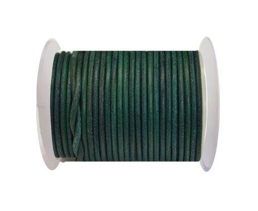 Round Leather Cord 4mm-Vintage Turquoise