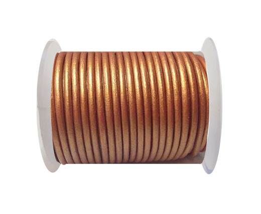 Round Leather Cord 4mm-SE.M.Orange