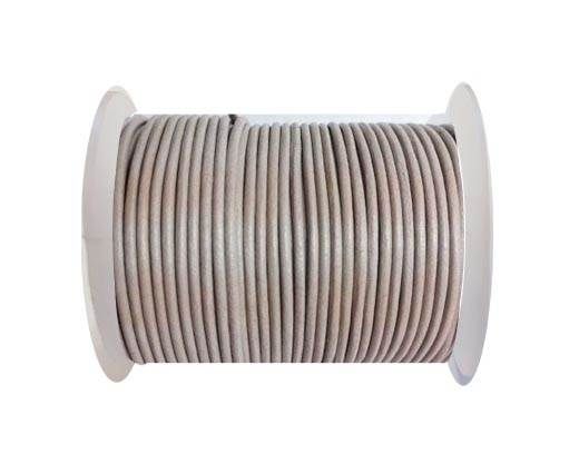 Round Leather Cord -5mm - LIGHT TAUPE