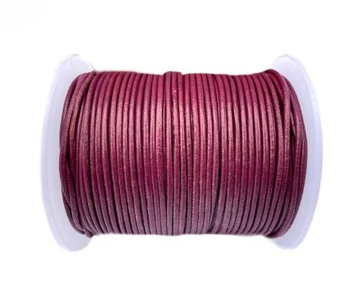 Round Leather Cord SE/R/Metallic Violet - 1,5mm