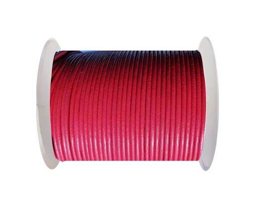 Round Leather Cord SE/R/17-Raspberry - 3mm