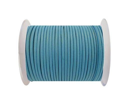 Round Leather Cord SE/R/Light Blue - 3mm