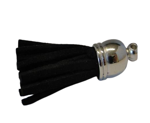 Tussels-Suede-Silver Caps-Black-30mm