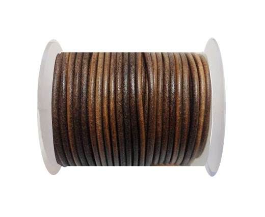 Round leather cord-4mm-  SE Dark Natural