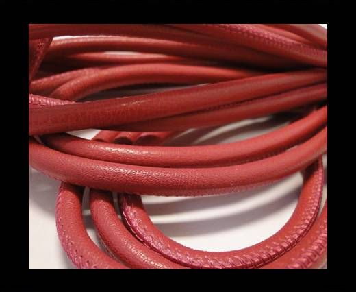 Round stitched nappa leather cord Fuchsia-6mm