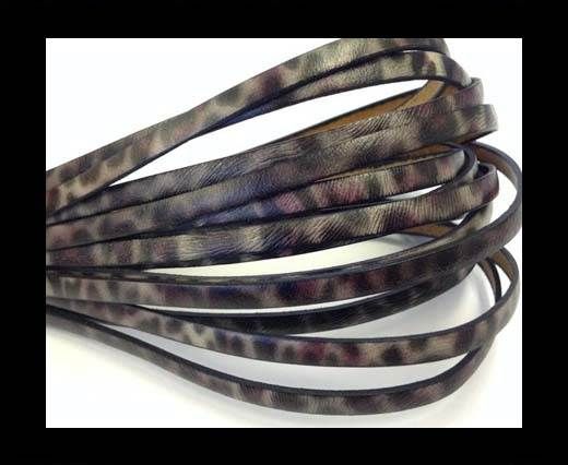 Flat Italian Leather-5mm- Leopard Fuxia