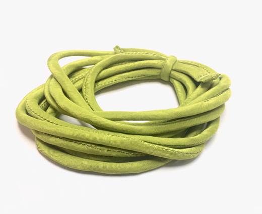 Real silk cords with inserts - 4 mm - Lime