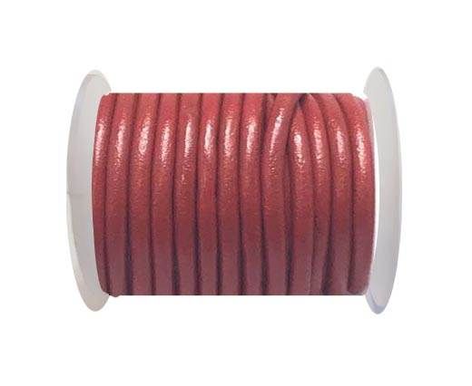 Round Leather Cord - 5mm - Red