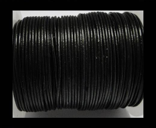 Round leather cord SE - Black - 1MM