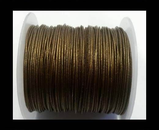 Round Leather Cord -1mm- SE Metallic Bronze