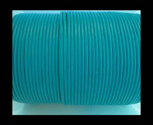 Round Leather Cord SE/R/23-Sea Blue-2mm