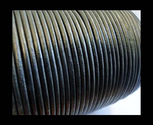 Round Leather Cord SE/R/Metallic Grey - 1,5mm