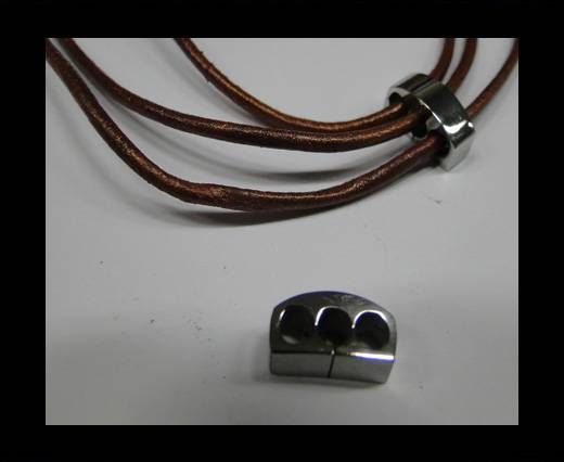 Stainless steel part for round leather SSP-398-3mm-Steel
