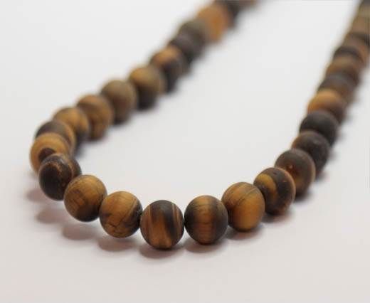 Natural Stones-8mm-Tiger Eye Frosted