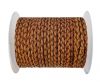 Round Braided Leather Cord SE/B/14-Bordeaux - 5mm
