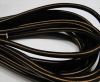 Round stitched nappa leather cord 6mm-Metallic Bronze