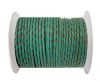 Round Braided Leather Cord SE/B/2007-Sea blue -6mm