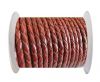 Round Braided Leather Cord SE/B/2021-Red Wine-8mm