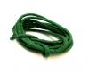 Real silk cords with inserts - 4 mm - Bottle Green