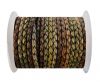 Round Braided Leather Cord SE/DM/01-Vintage Night Shades - 4mm