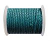 Round Braided Leather Cord SE/B/11-Bermuda Blue - 6mm